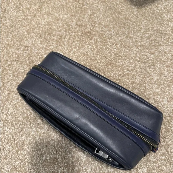Coach Navy and Orange Men's Toiletry Bag